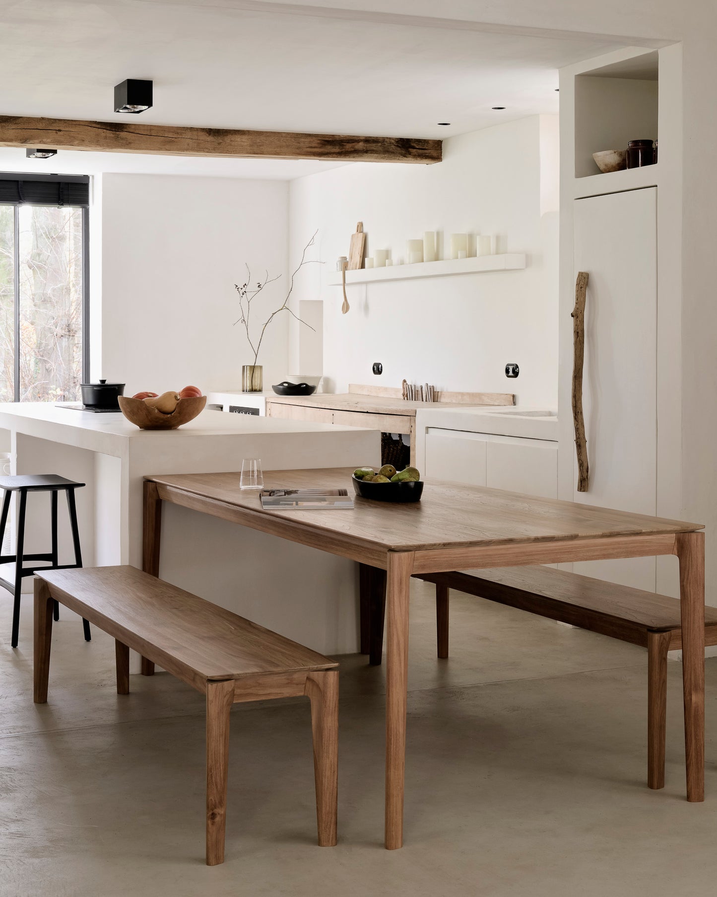 Ethnicraft Oak Osso Kitchen Counter Bar Stool available from Make Your House A Home, Bendigo, Victoria, Australia