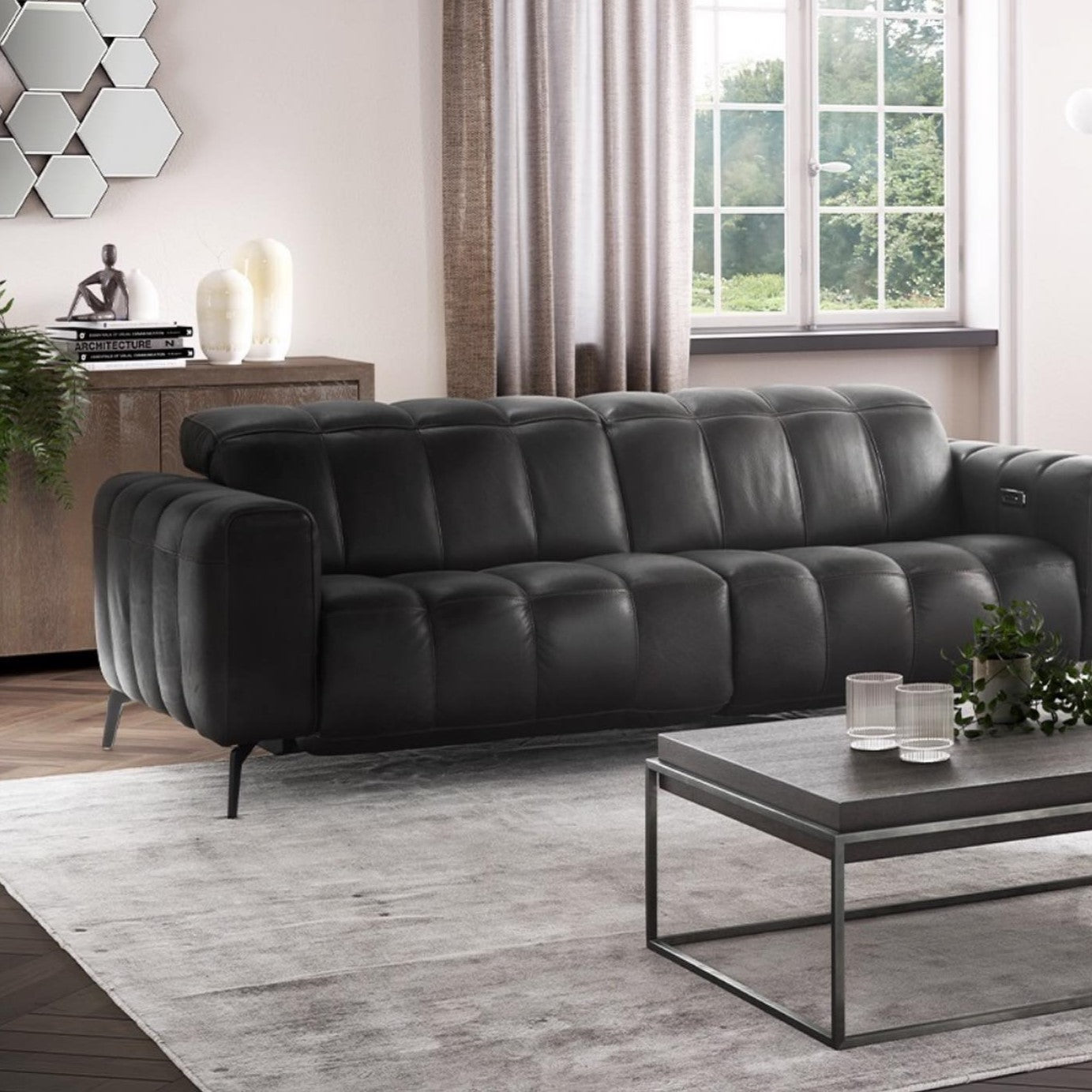 Natuzzi Editions Portento C142 Modular Sofa. Available from your Natuzzi Stockist Make Your House A Home, Bendigo, Victoria. Australia wide delivery to Melbourne. Italian leather.