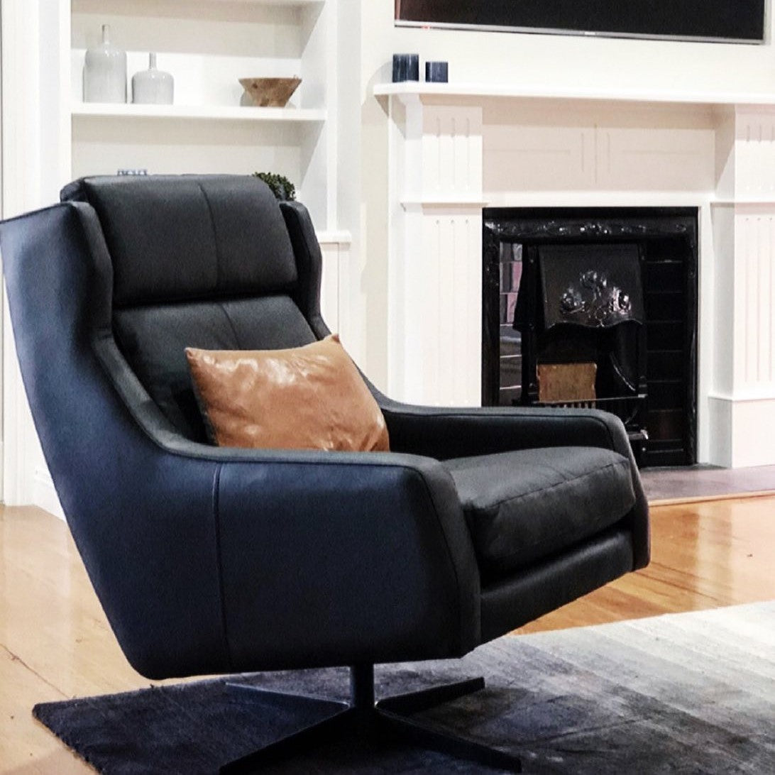 Zac Swivel Occasional Chair by Molmic available from Make Your House A Home, Furniture Store located in Bendigo, Victoria. Australian Made in Melbourne.