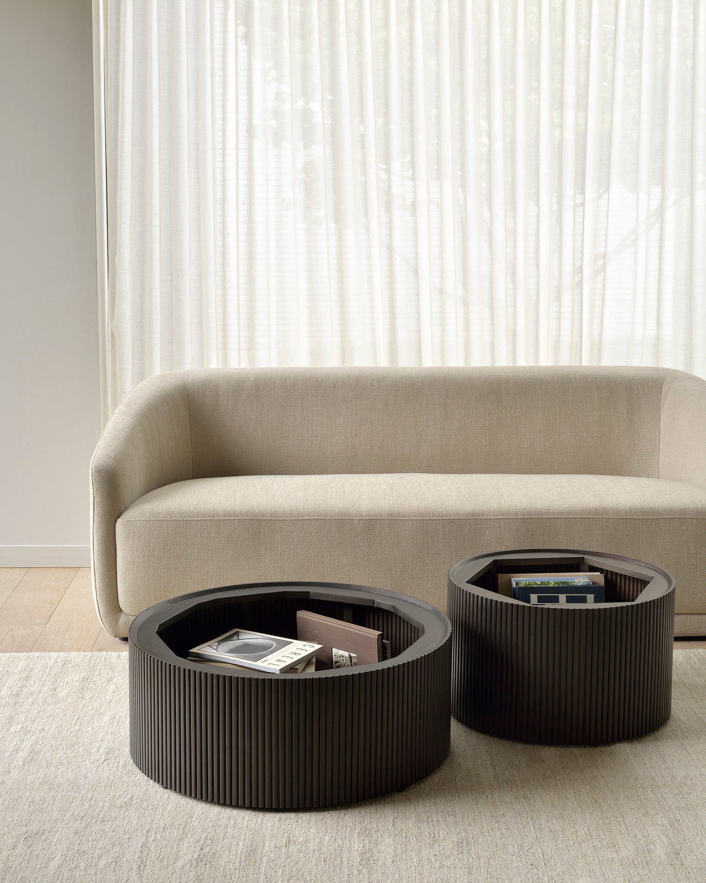 Ethnicraft Roller Max Mahogany Coffee Tables available from Make Your House A Home, Bendigo, Victoria, Australia