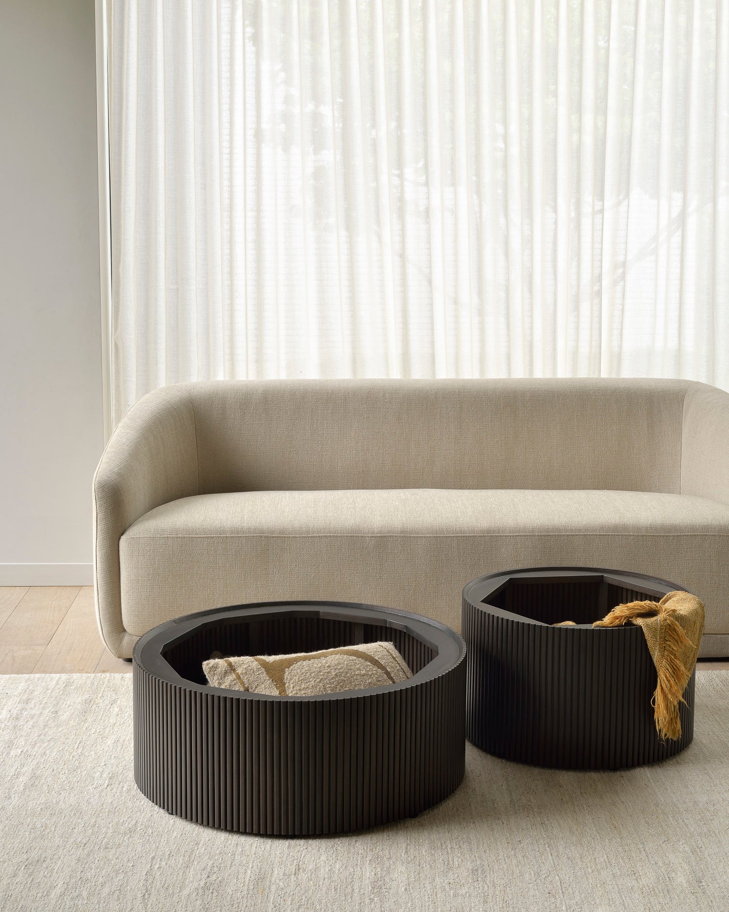 Ethnicraft Roller Max Mahogany Coffee Tables available from Make Your House A Home, Bendigo, Victoria, Australia