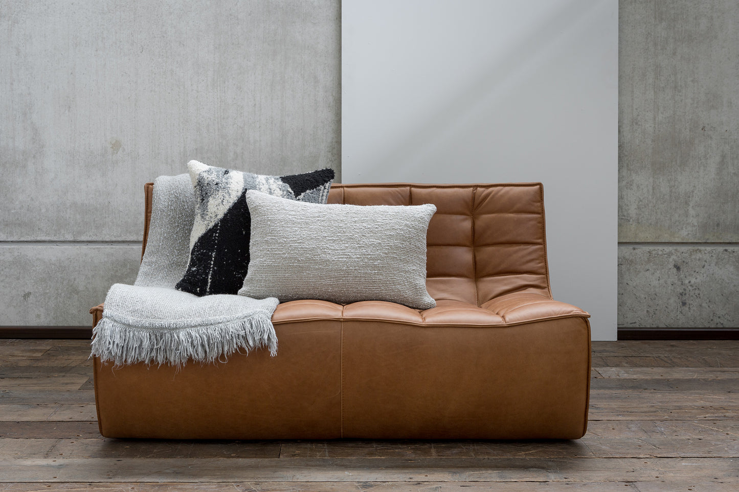 N701 Ethnicraft Slouch Sofa in Old Saddle Leather available from Make Your House A Home, Bendigo, Victoria, Australia