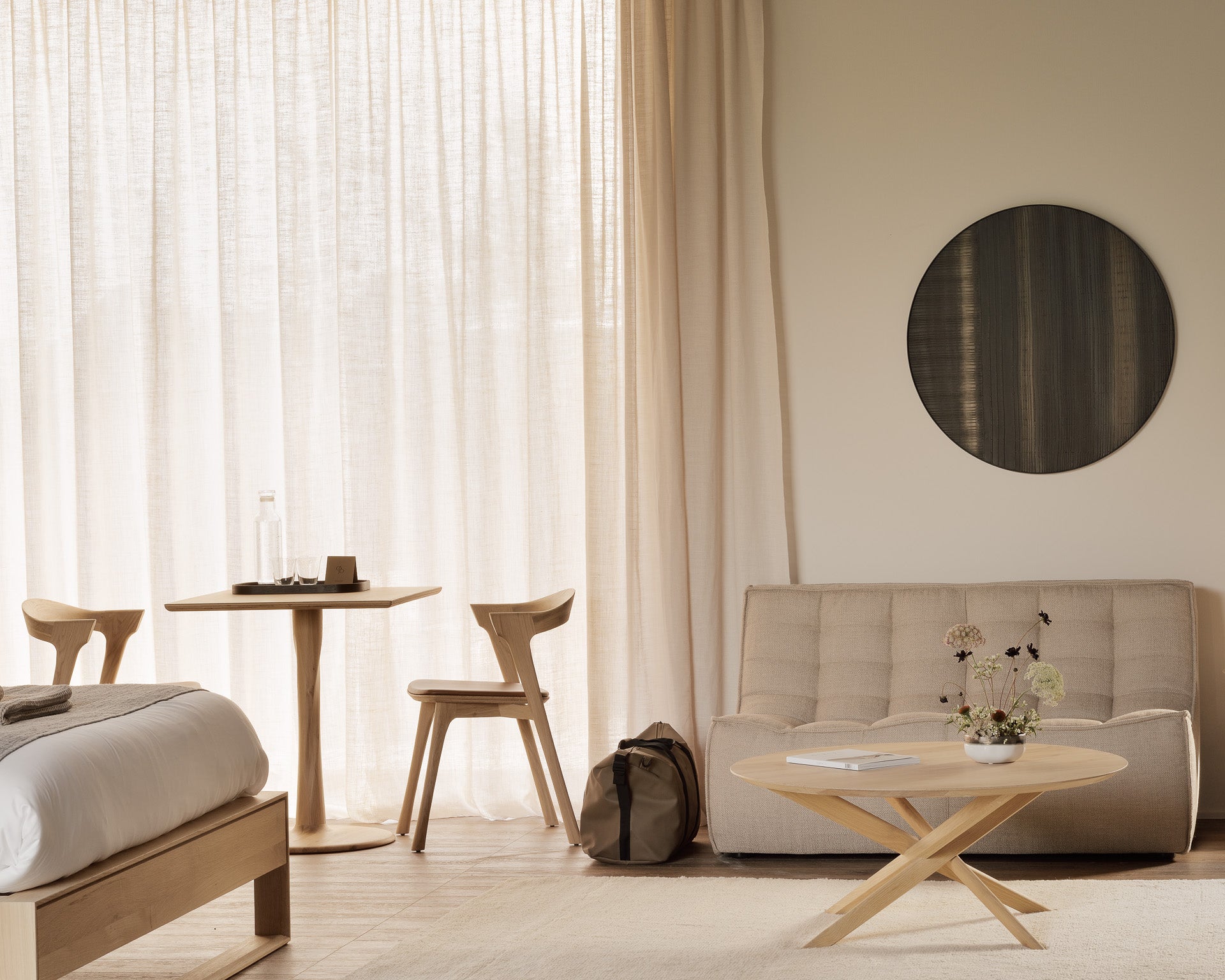 Ethnicraft Oak Mikado Round Coffee Table available from Make Your House A Home, Bendigo, Victoria, Australia