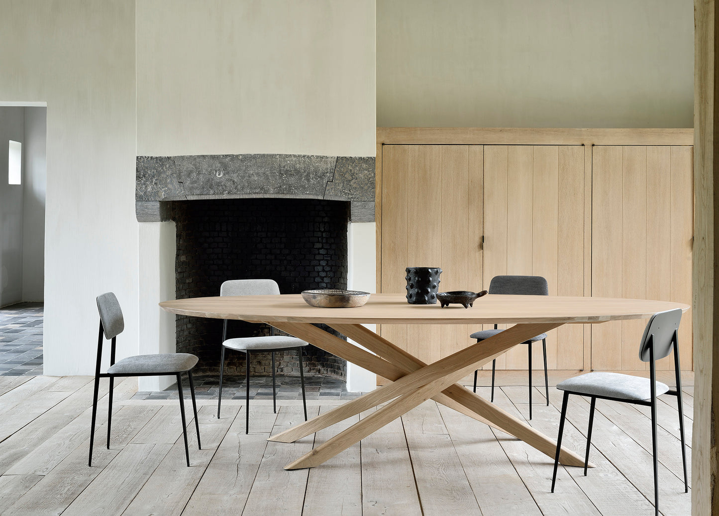 Ethnicraft Oak Mikado Oval Dining Table available from Make Your House A Home, Bendigo, Victoria, Australia