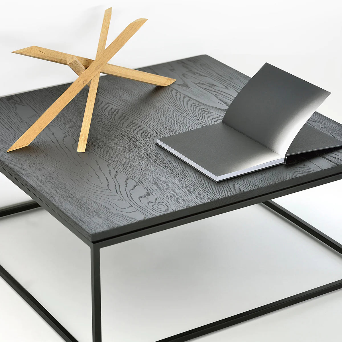 Ethnicraft Oak Thin Black Coffee Table available from Make Your House A Home, Bendigo, Victoria, Australia