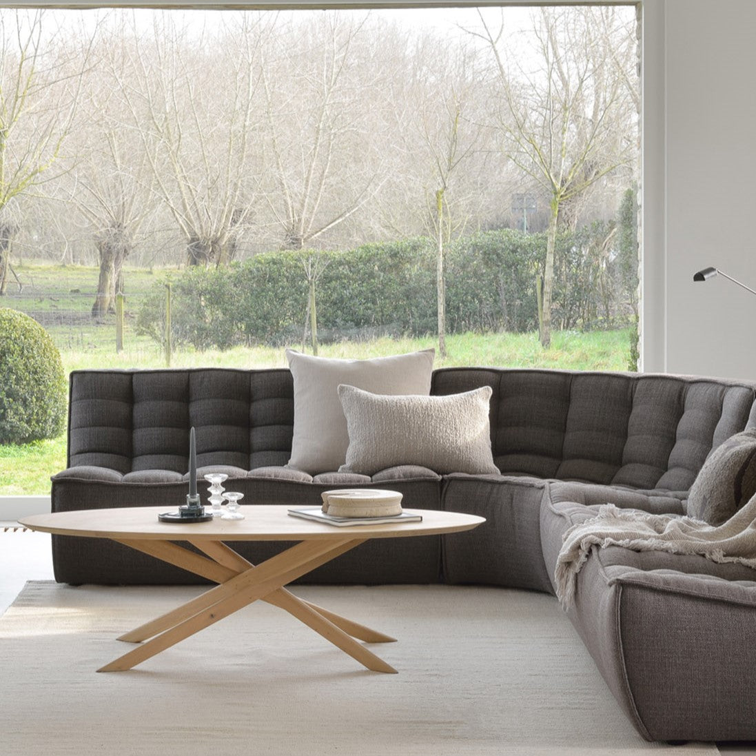 Ethnicraft Oak Mikado Oval Coffee Table available from Make Your House A Home, Bendigo, Victoria, Australia