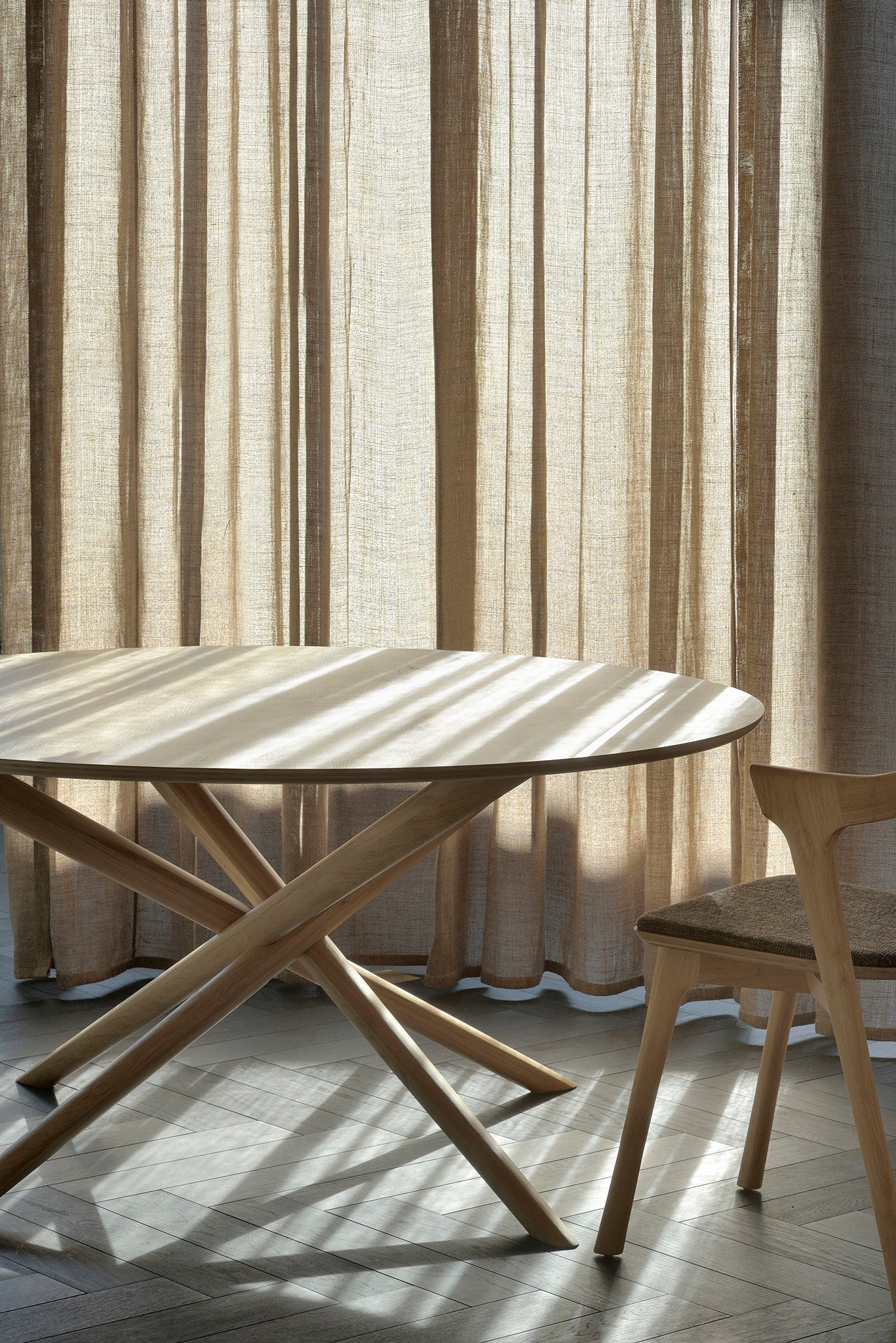 Ethnicraft Oak Mikado Oval Dining Table available from Make Your House A Home, Bendigo, Victoria, Australia