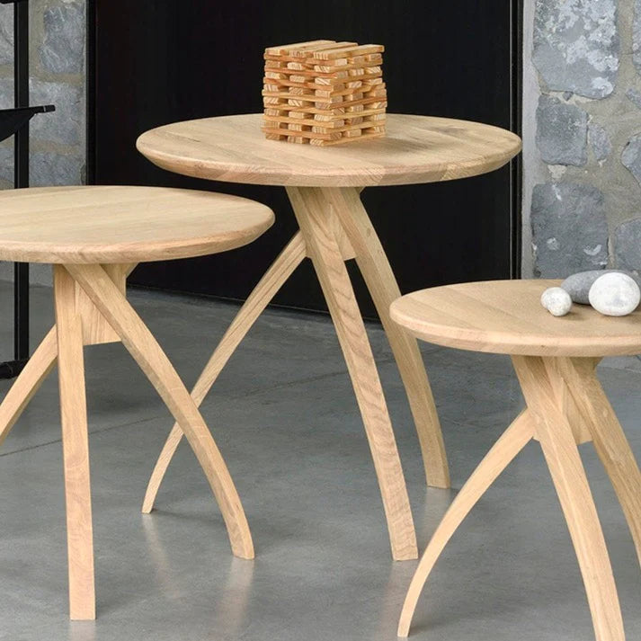 Ethnicraft Oak Twist Side Tables available from Make Your House A Home, Bendigo, Victoria, Australia