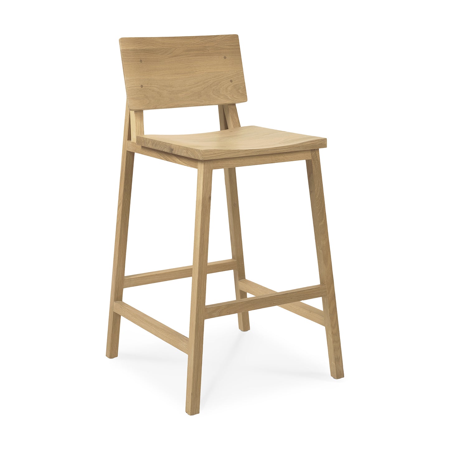 Ethnicraft Oak N3 Kitchen Counter Barstool is available from Make Your House A Home, Bendigo, Victoria, Australia