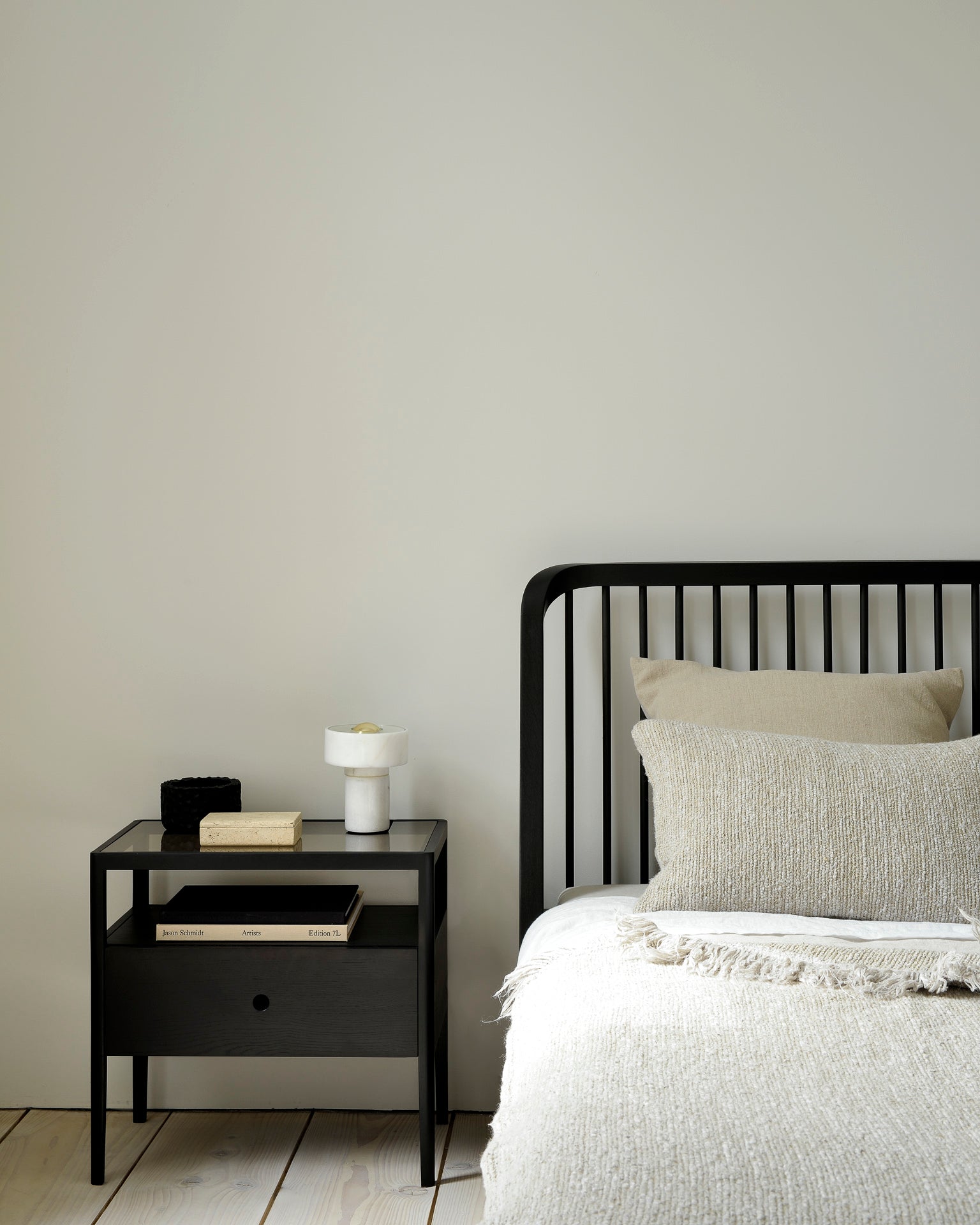 Ethnicraft Oak Black Spindle Bed is available from Make Your House A Home, Bendigo, Victoria, Australia