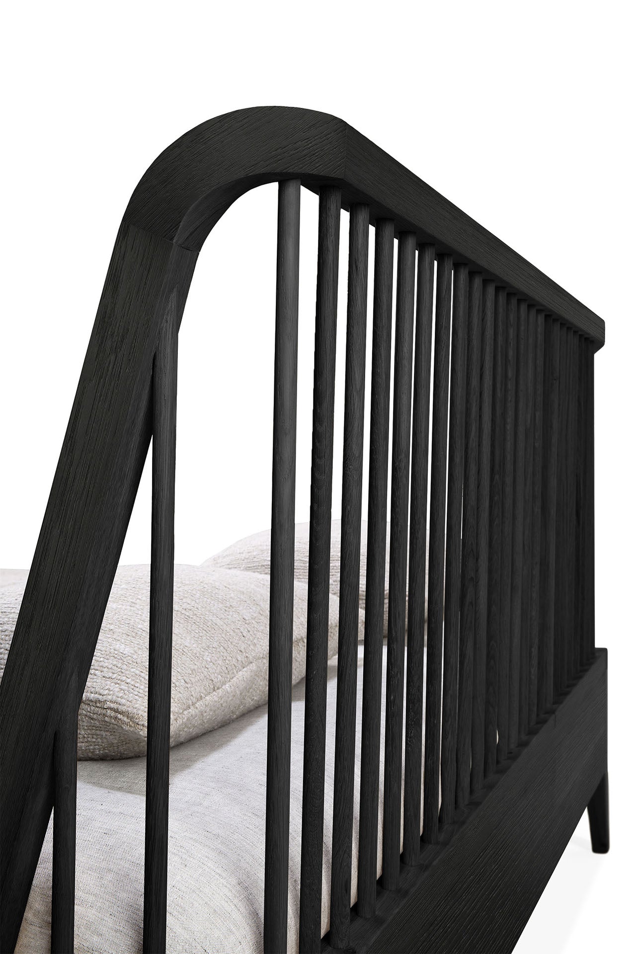 Ethnicraft Oak Black Spindle Bed is available from Make Your House A Home, Bendigo, Victoria, Australia