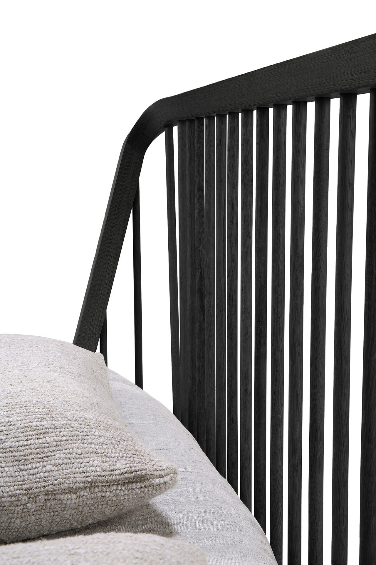 Ethnicraft Oak Black Spindle Bed is available from Make Your House A Home, Bendigo, Victoria, Australia