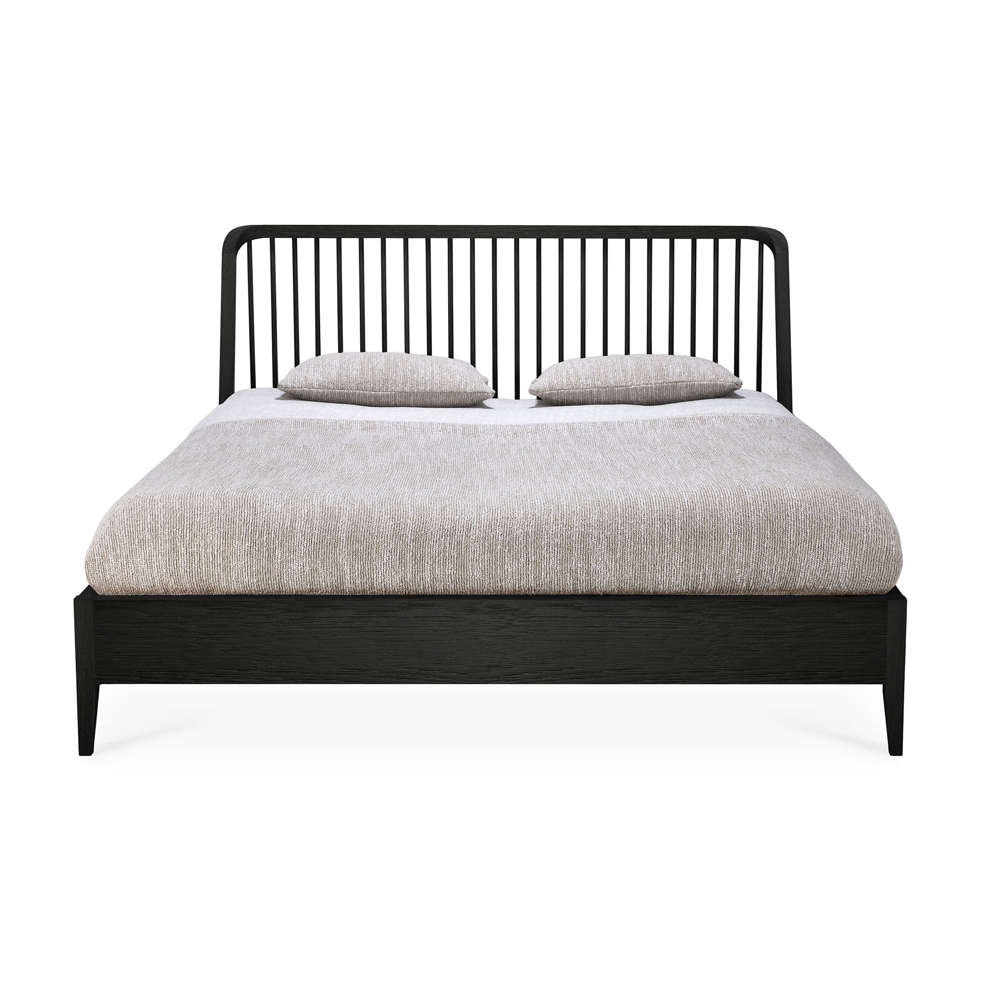 Ethnicraft Oak Black Spindle Bed is available from Make Your House A Home, Bendigo, Victoria, Australia