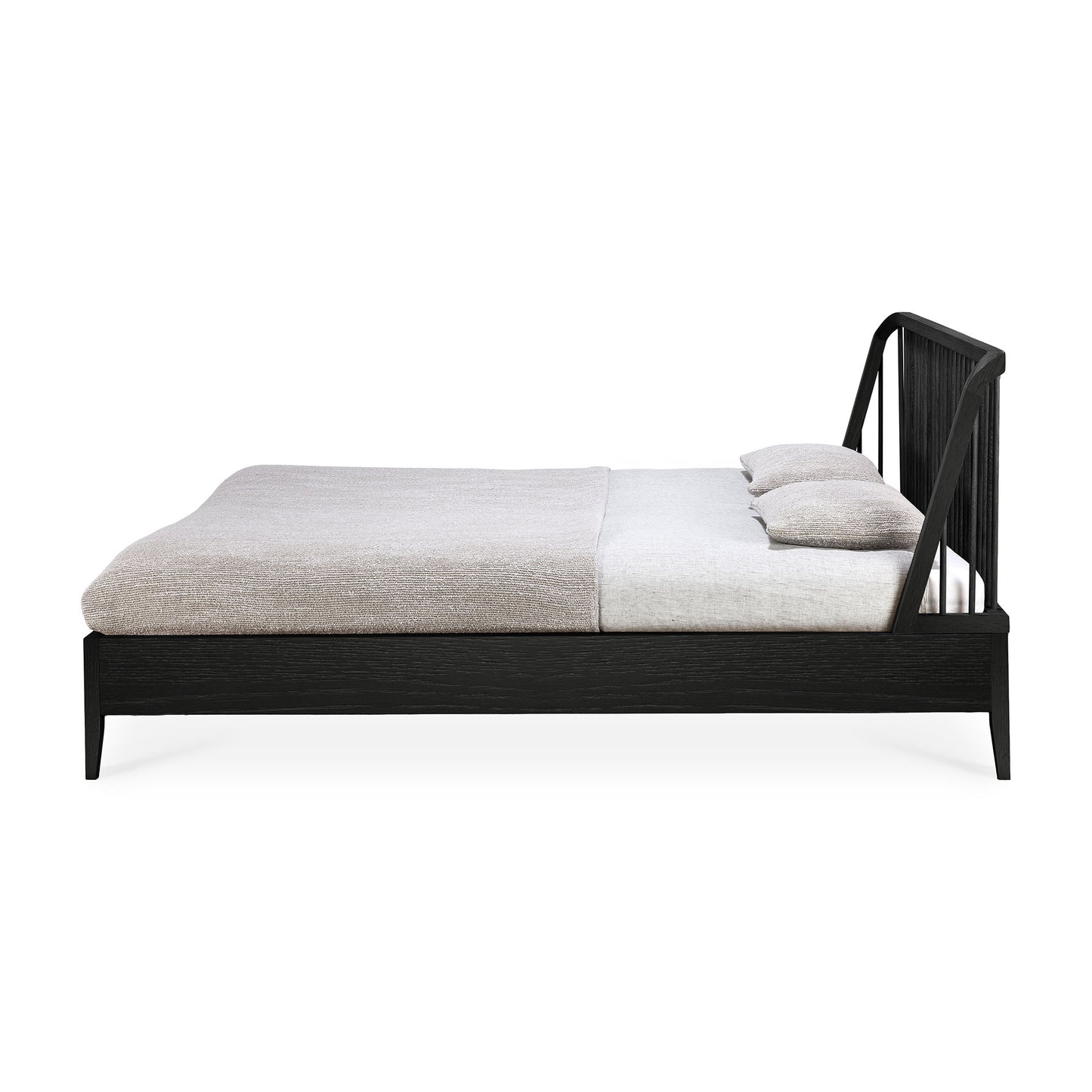 Ethnicraft Oak Black Spindle Bed is available from Make Your House A Home, Bendigo, Victoria, Australia