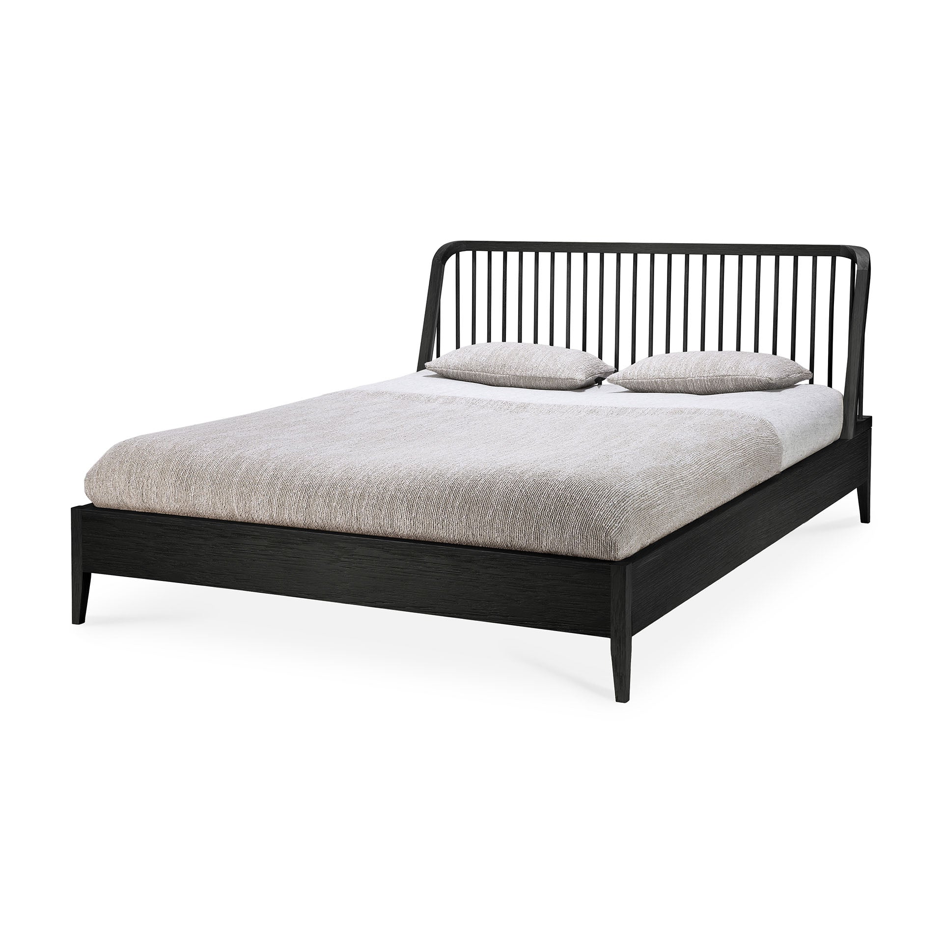 Ethnicraft Oak Black Spindle Bed is available from Make Your House A Home, Bendigo, Victoria, Australia