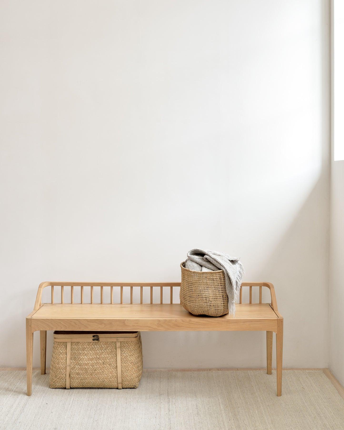 Ethnicraft Oak Spindle Bench Seat is available from Make Your House A Home, Bendigo, Victoria, Australia
