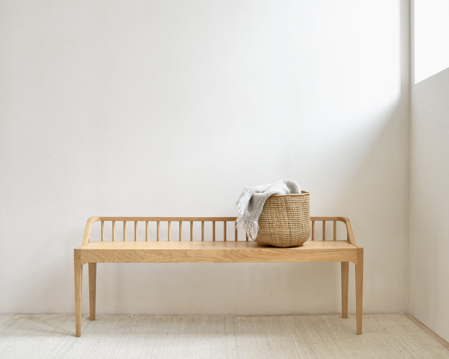 Ethnicraft Oak Spindle Bench Seat is available from Make Your House A Home, Bendigo, Victoria, Australia