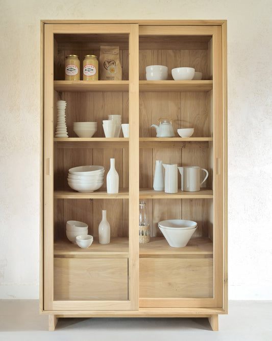 Ethnicraft Oak Wave Storage Display Cabinet available from Make Your House A Home, Bendigo, Victoria, Australia
