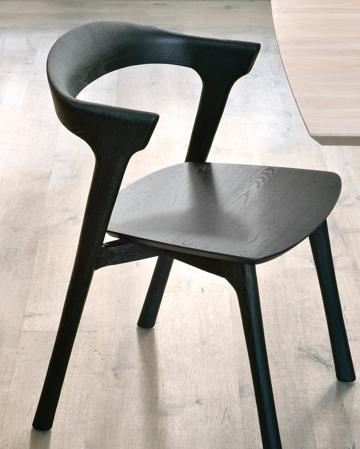 Ethnicraft Oak Bok Black Dining Chair is available from Make Your House A Home, Bendigo, Victoria, Australia