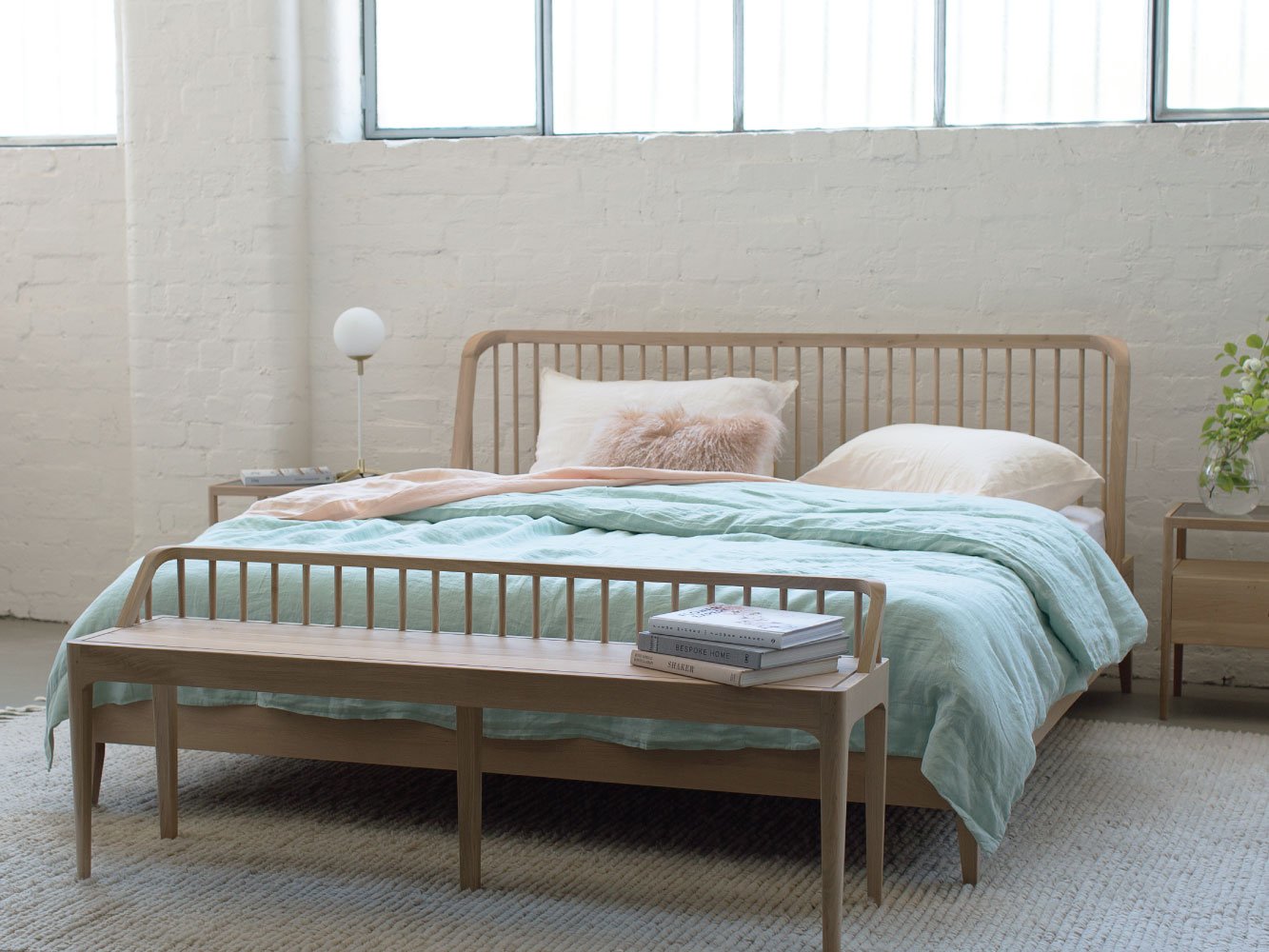 Ethnicraft Oak Spindle Bed is available from Make Your House A Home, Bendigo, Victoria, Australia