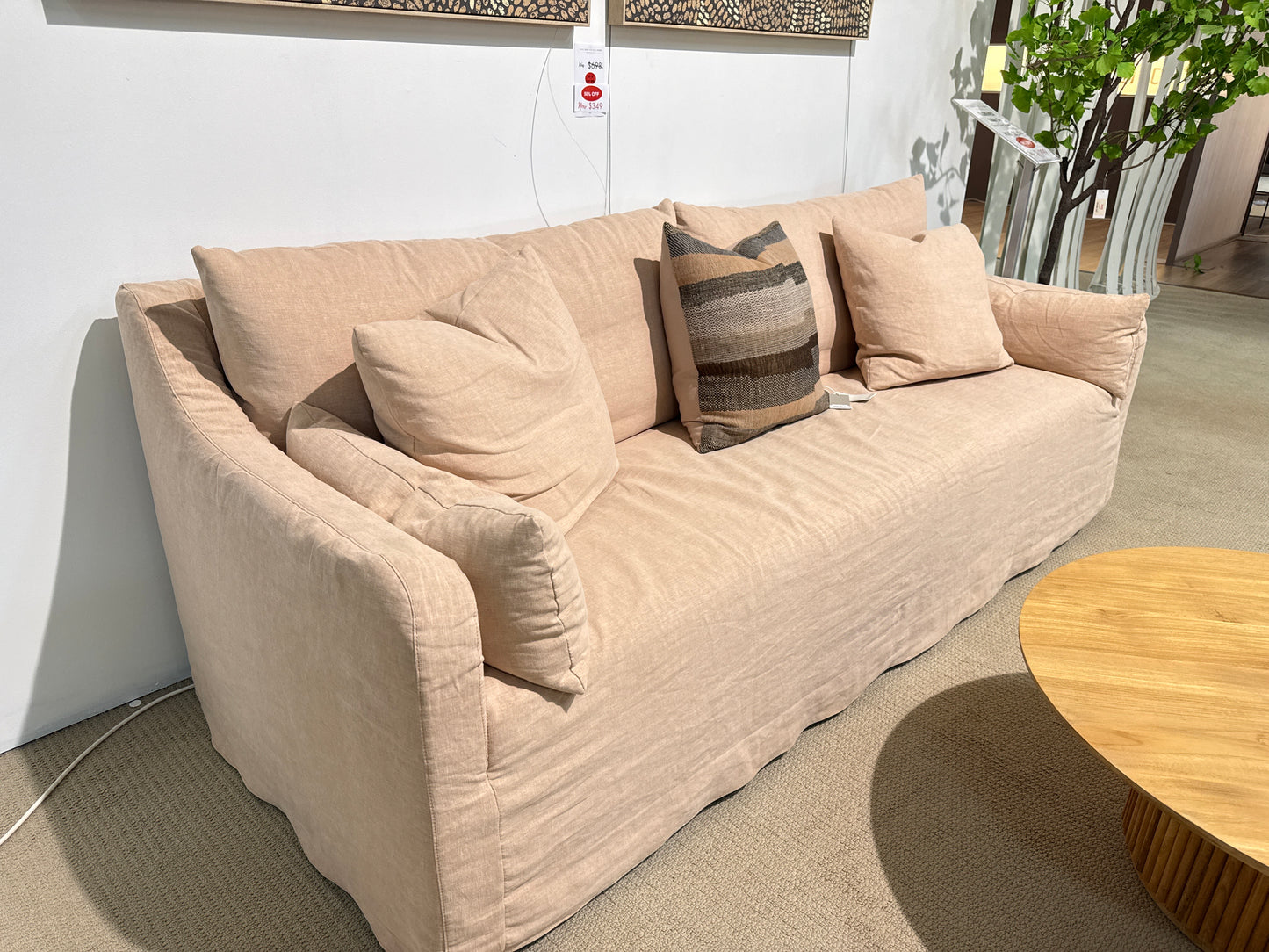 GlobeWest Sidney Slip 3-Seater Sofa