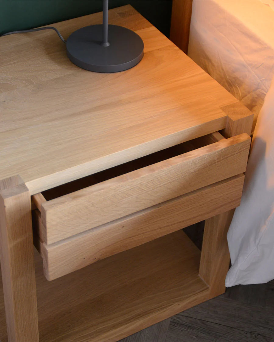 Ethnicraft Oak Azur Bedside Table is available from Make Your House A Home, Bendigo, Victoria, Australia