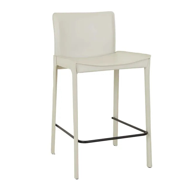 Globewest Carlo Barstool in Linen Grey/ Black Metal