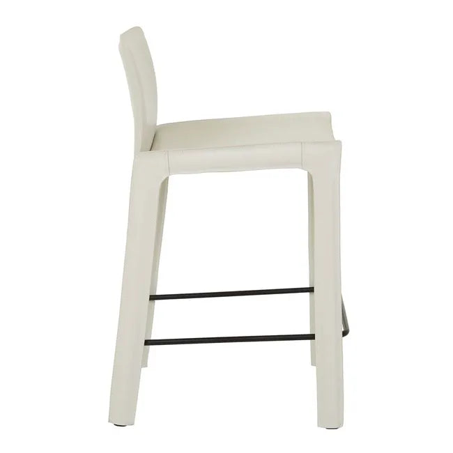 Globewest Carlo Barstool in Linen Grey/ Black Metal