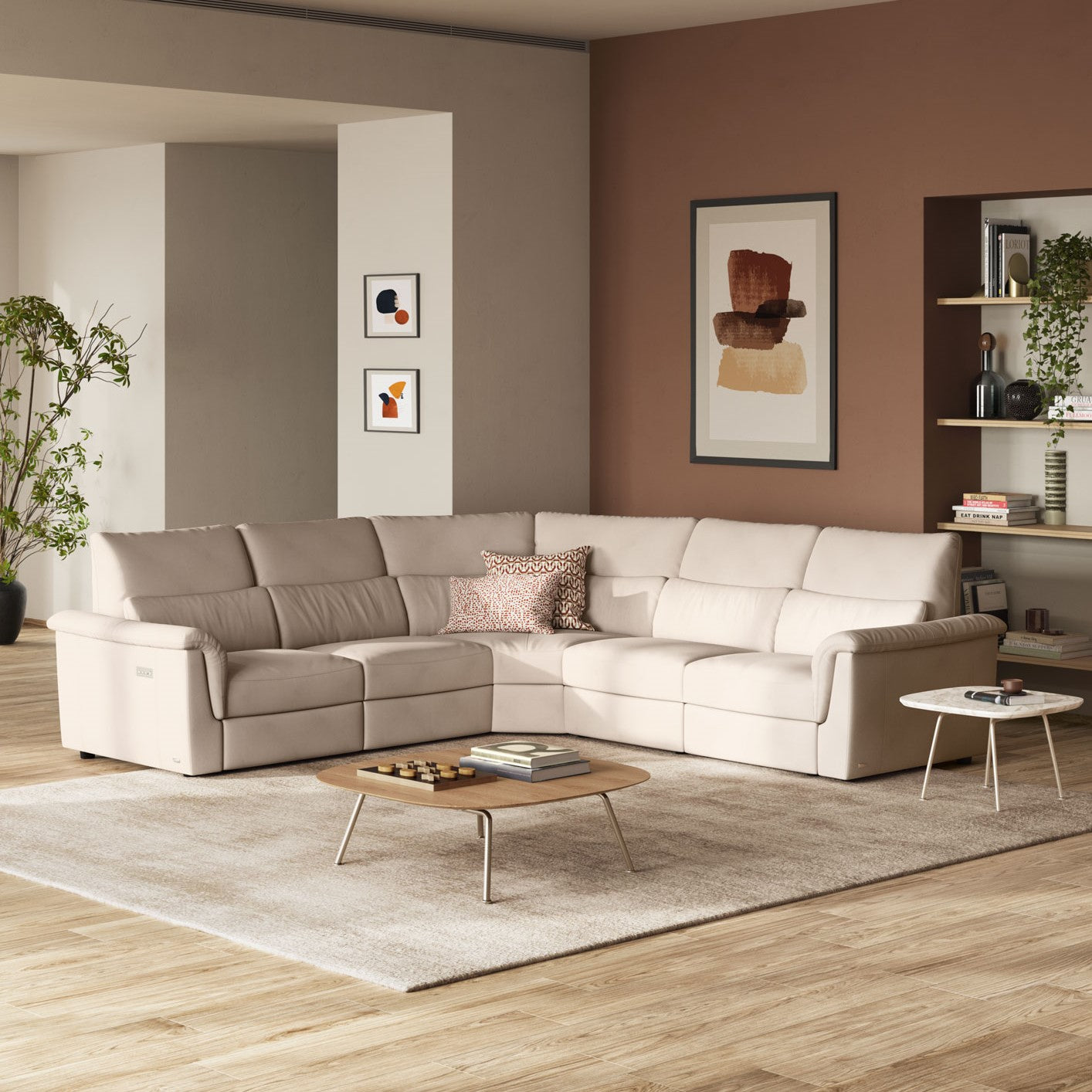 Natuzzi Editions Amorevole C176 Reclining Modular Sofa. Available from your Natuzzi Stockist Make Your House A Home, Bendigo, Victoria. Australia wide delivery to Melbourne. Italian leather.