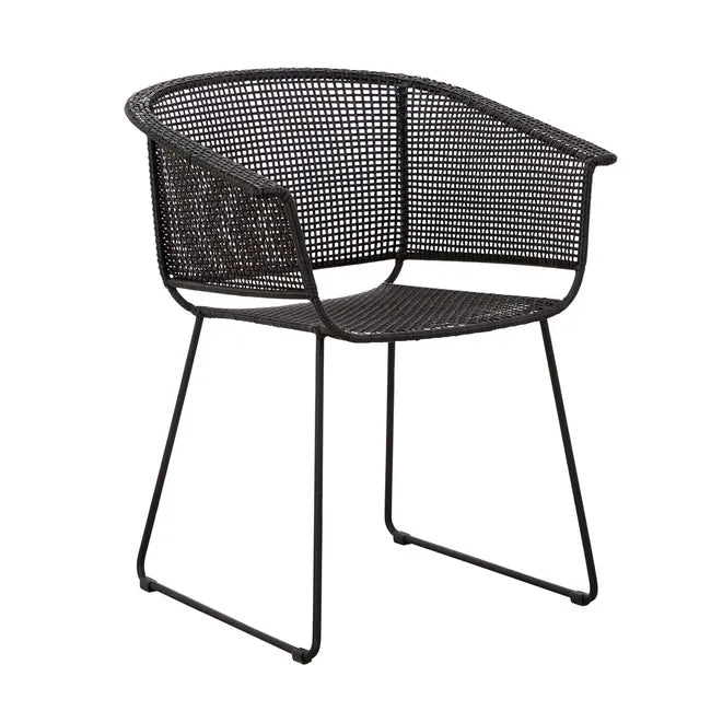 Corsica Sleigh Dining Armchair by GlobeWest from Make Your House A Home Premium Stockist. Outdoor Furniture Store Bendigo. 20% off Globe West. Australia Wide Delivery.