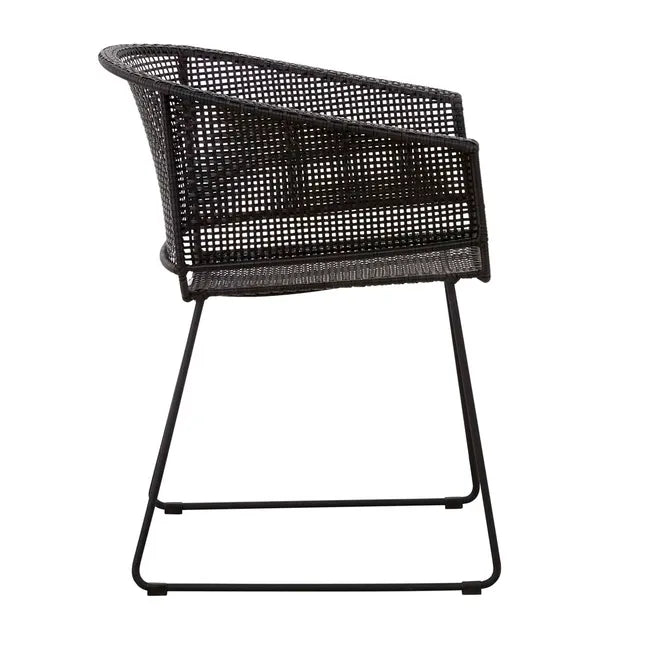 Corsica Sleigh Dining Armchair by GlobeWest from Make Your House A Home Premium Stockist. Outdoor Furniture Store Bendigo. 20% off Globe West. Australia Wide Delivery.