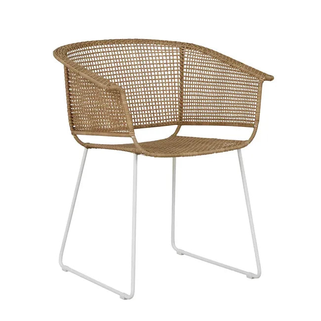 Corsica Sleigh Dining Armchair by GlobeWest from Make Your House A Home Premium Stockist. Outdoor Furniture Store Bendigo. 20% off Globe West. Australia Wide Delivery.