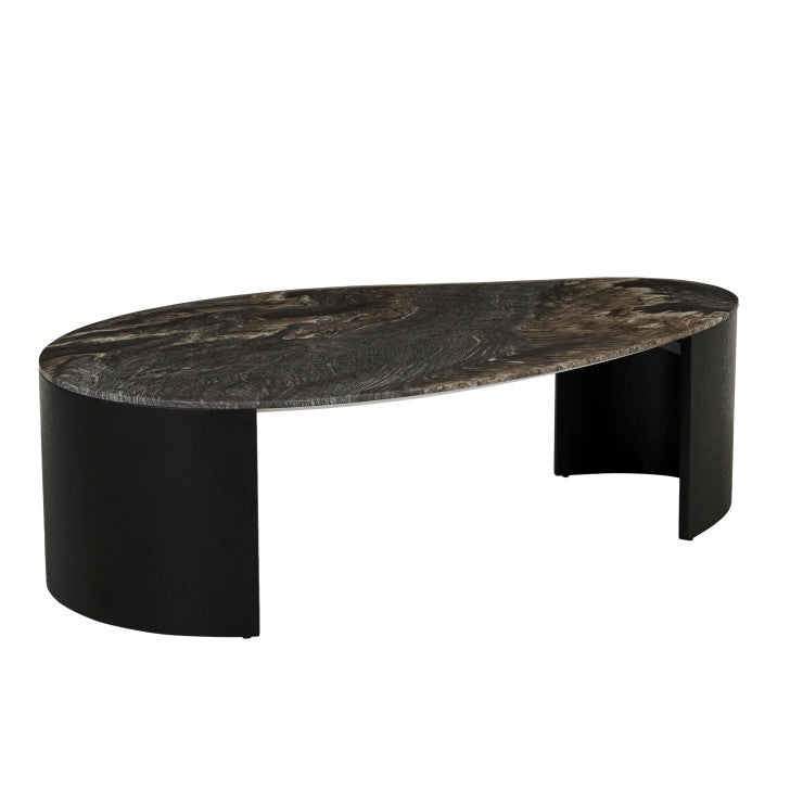 Oberon Curve Marble Coffee Table by GlobeWest from Make Your House A Home Premium Stockist. Furniture Store Bendigo. 20% off Globe West Sale. Australia Wide Delivery.