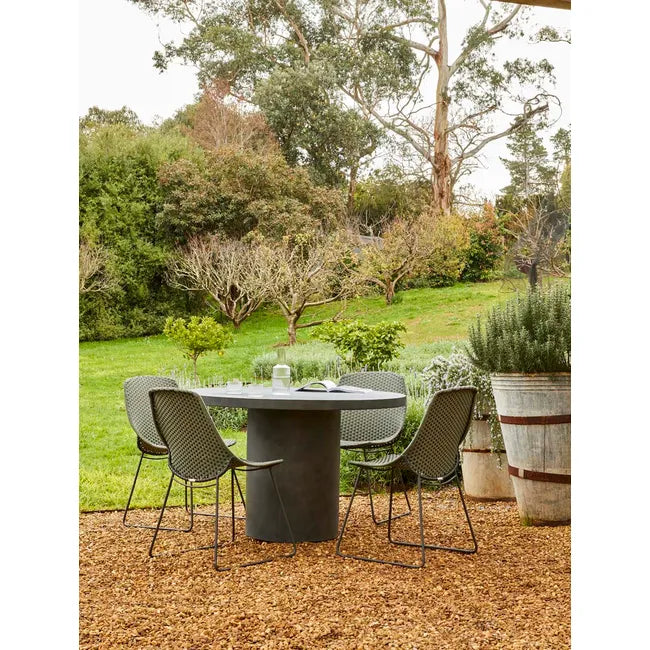 Petra Round Dining Table by GlobeWest from Make Your House A Home Premium Stockist. Furniture Store Bendigo. 20% off Globe West. Australia Wide Delivery.