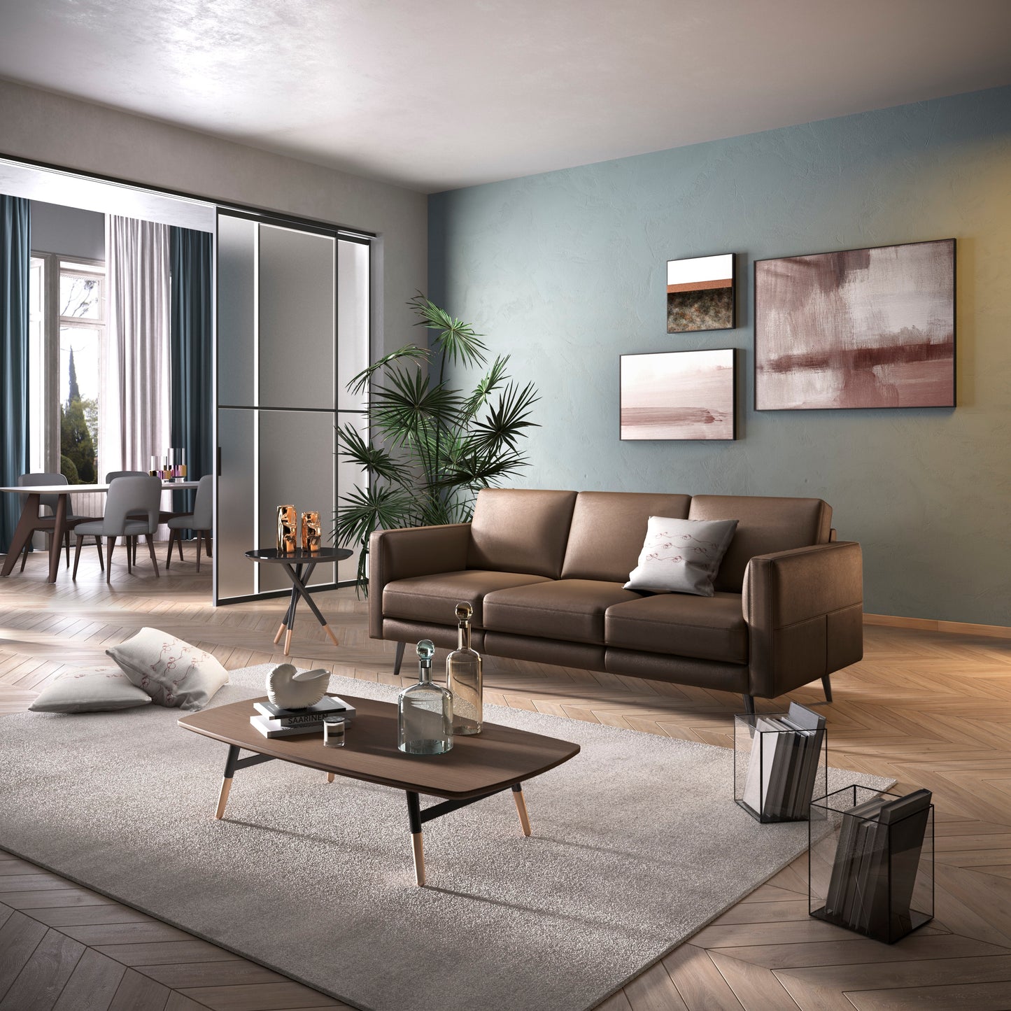 Natuzzi Editions Destrezza C092 Modular Sofa. Available from your Natuzzi Stockist Make Your House A Home, Bendigo, Victoria. Australia wide delivery to Melbourne. Italian leather.