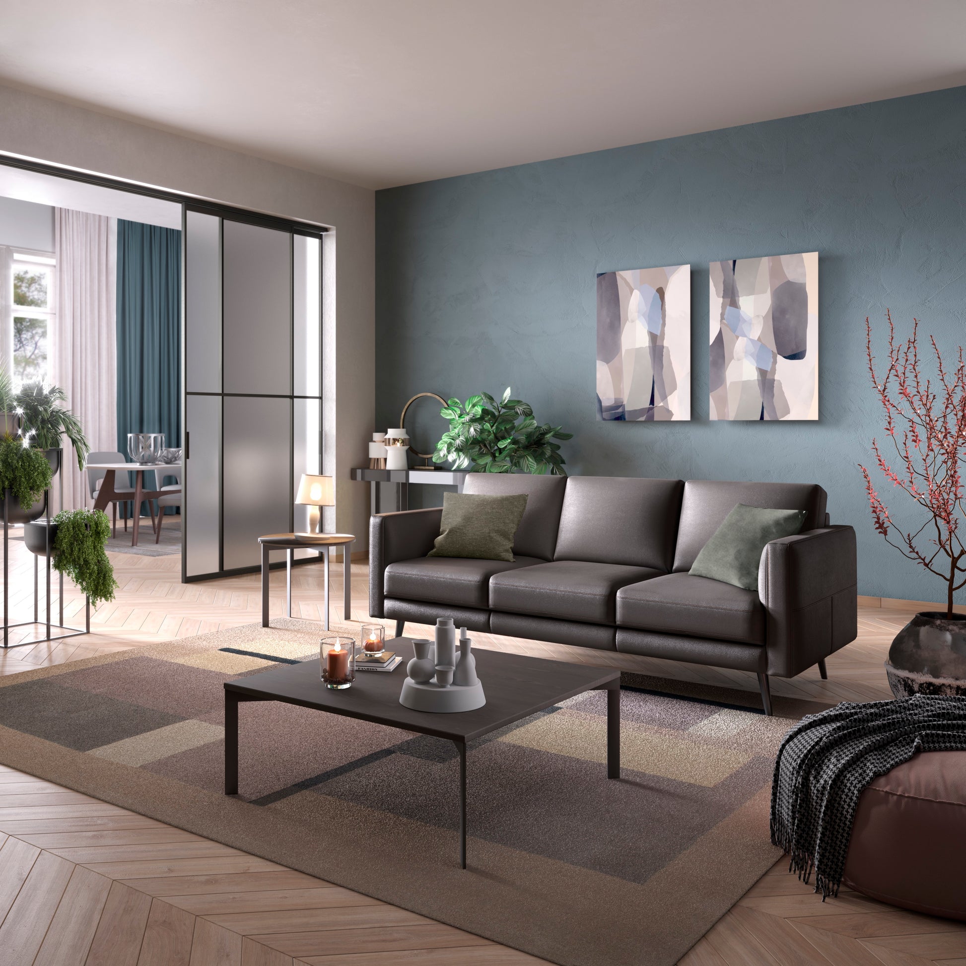 Natuzzi Editions Destrezza C092 Modular Sofa. Available from your Natuzzi Stockist Make Your House A Home, Bendigo, Victoria. Australia wide delivery to Melbourne. Italian leather.