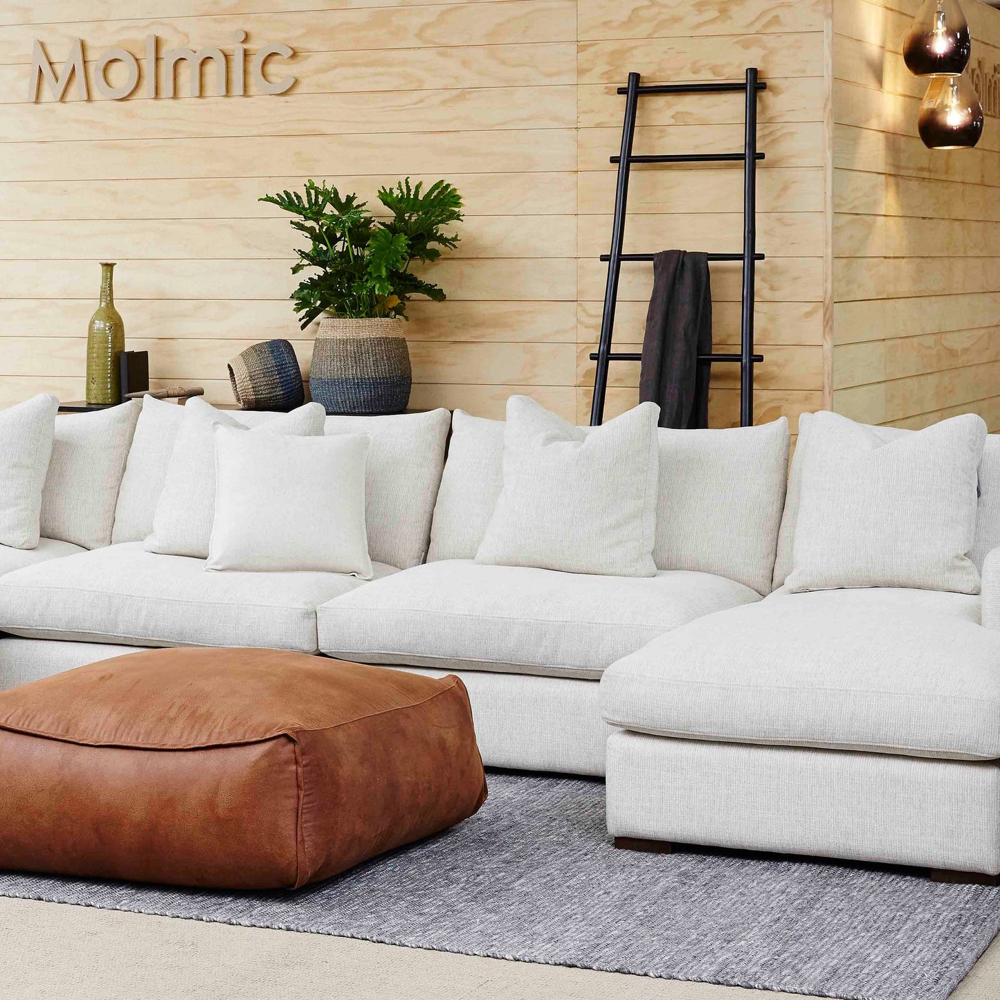 Shona Modular Sofa by Molmic available from Make Your House A Home, Furniture Store located in Bendigo, Victoria. Australian Made in Melbourne. Momic Feather Blend.