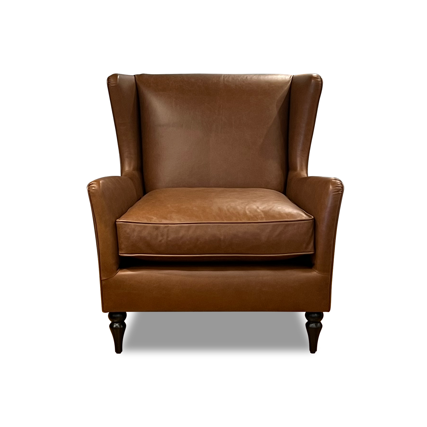 Hadleigh Wing Leather Occasional Chair by Molmic available from Make Your House A Home, Furniture Store located in Bendigo, Victoria. Australian Made in Melbourne.