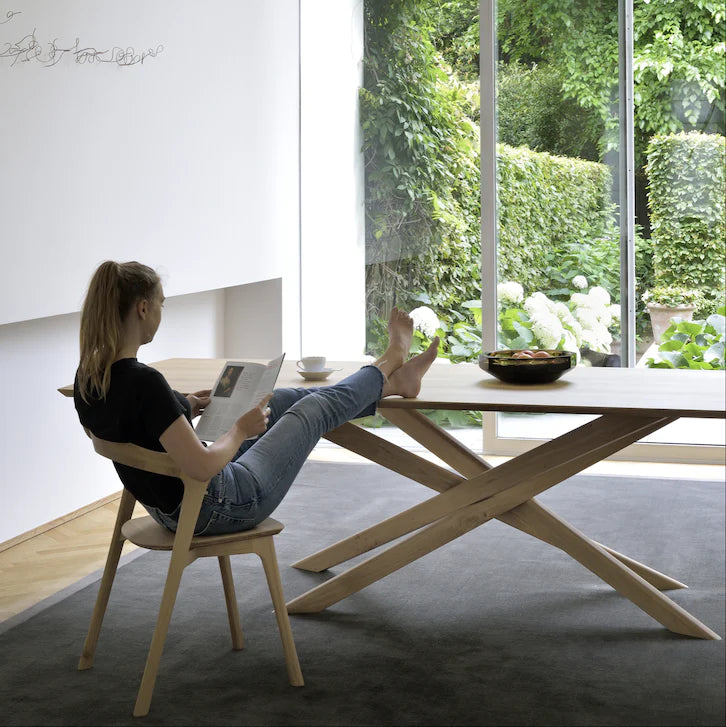 Ethnicraft Oak Mikado Rectangular Dining Table available from Make Your House A Home, Bendigo, Victoria, Australia