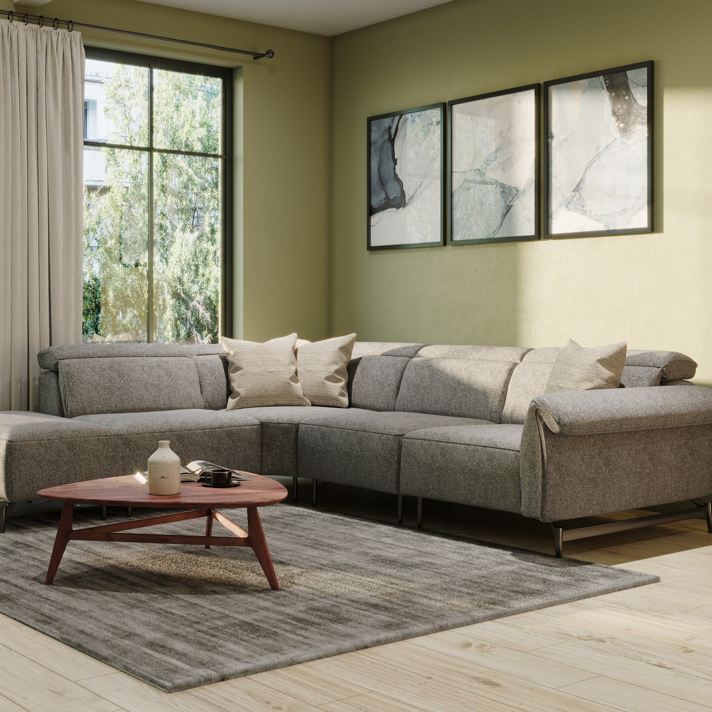 Natuzzi Editions Leggiadro C143 Modular Sofa. Available from your Natuzzi Stockist Make Your House A Home, Bendigo, Victoria. Australia wide delivery to Melbourne. Italian leather.