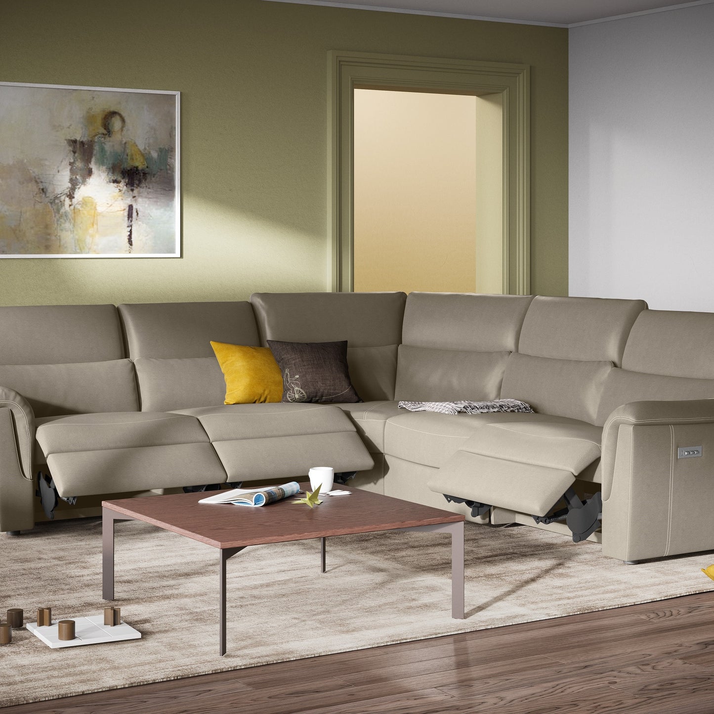 Natuzzi Editions Amorevole C176 Reclining Modular Sofa. Available from your Natuzzi Stockist Make Your House A Home, Bendigo, Victoria. Australia wide delivery to Melbourne. Italian leather.