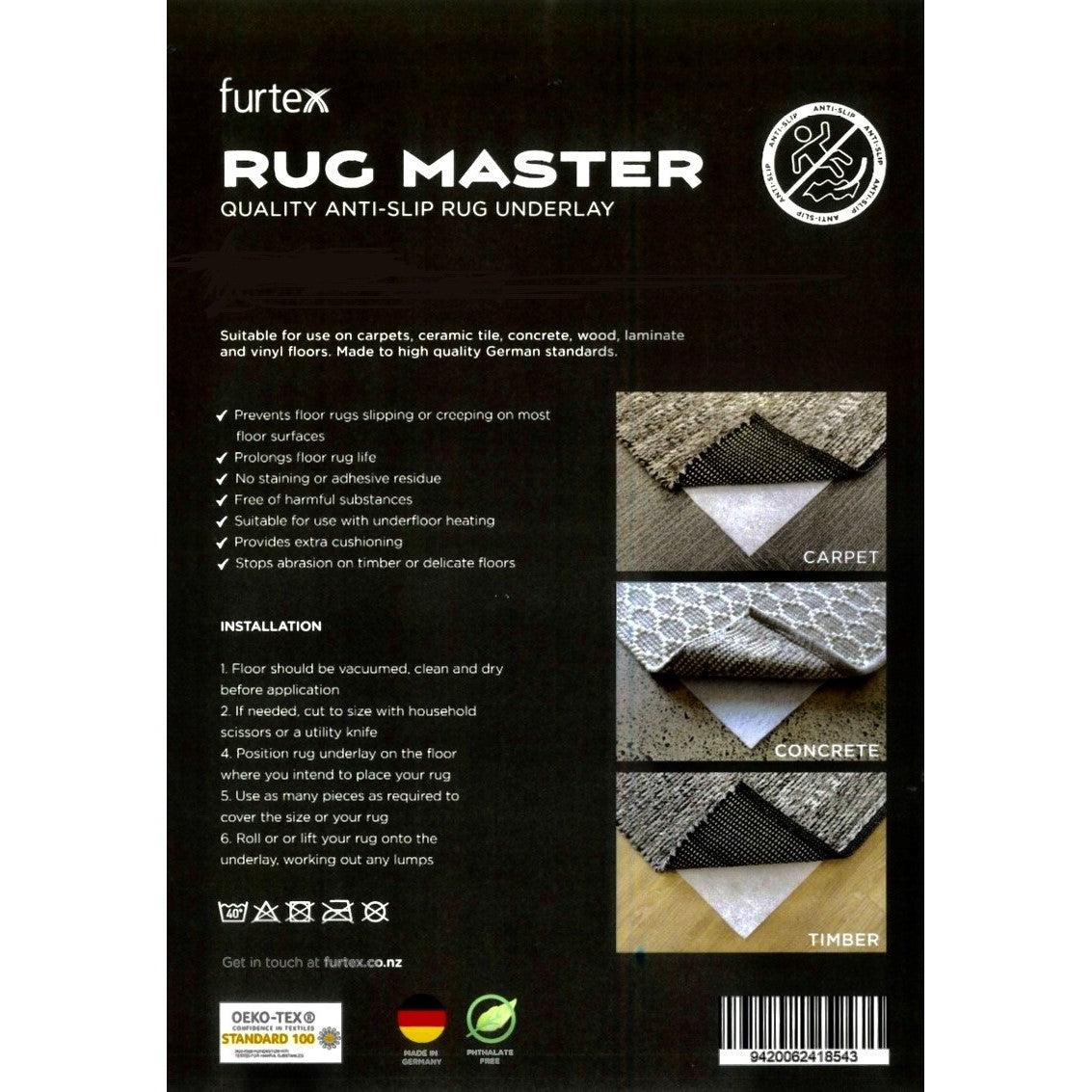 Rugs, Underlay, Rug Master Anti-Slip Rug Underlay