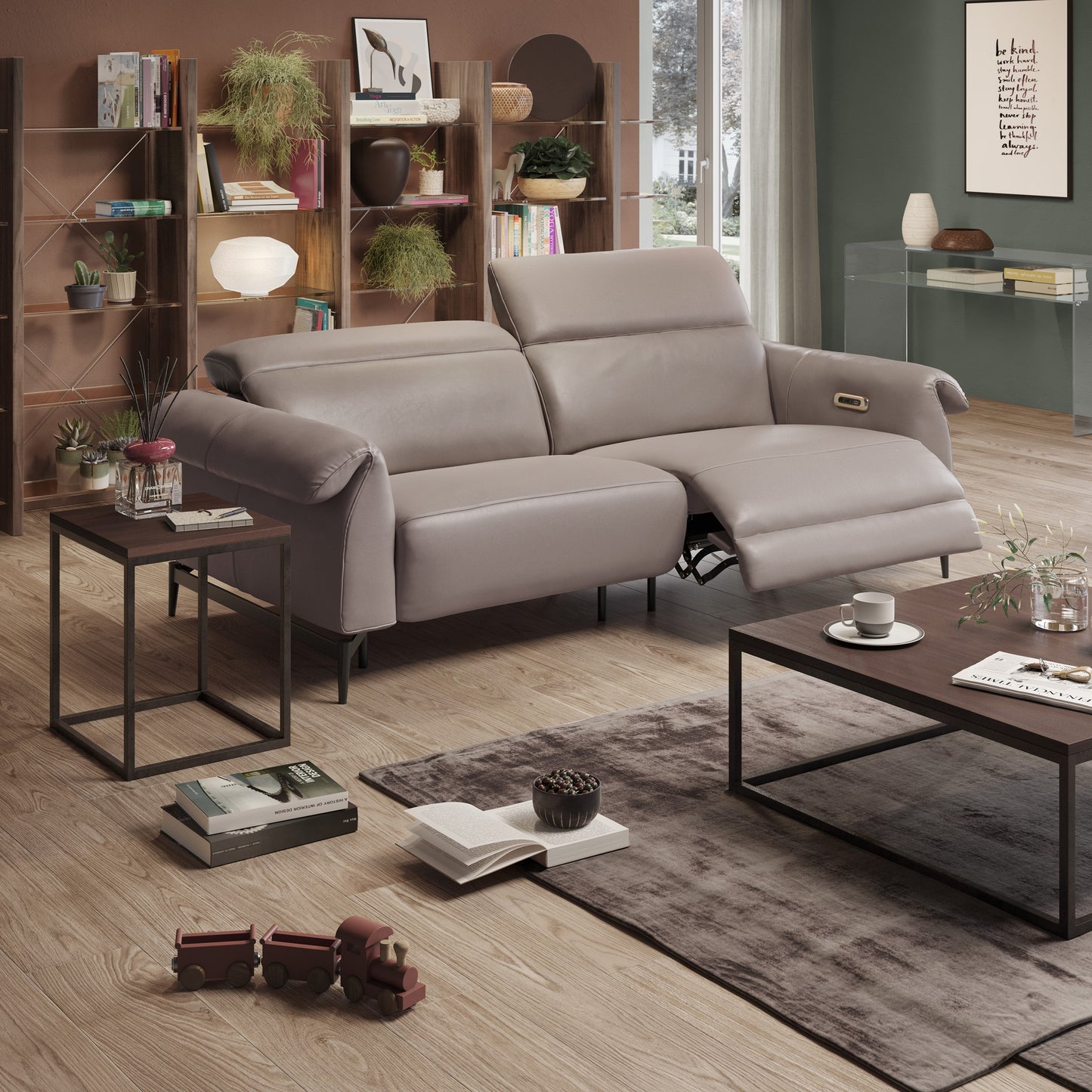 Natuzzi Editions Leggiadro C143 Modular Sofa. Available from your Natuzzi Stockist Make Your House A Home, Bendigo, Victoria. Australia wide delivery to Melbourne. Italian leather.