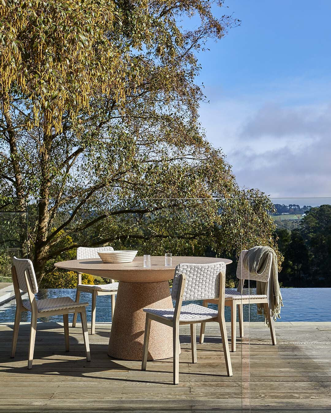Livorno Round Dining Table by GlobeWest from Make Your House A Home Premium Stockist. Outdoor Furniture Store Bendigo. 20% off Globe West. Australia Wide Delivery.