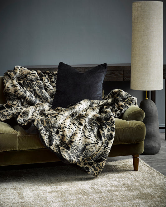 Heirloom African Leopard Throw Rug Blanket in Faux Fur is available from Make Your House A Home Premium Stockist. Furniture Store Bendigo, Victoria. Australia Wide Delivery.