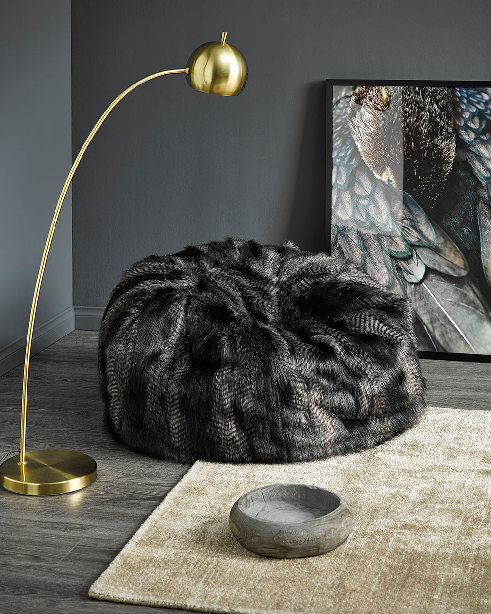 Heirloom Plush Pod Faux Fur Bean Bag Cover from Make Your House A Home Premium Stockist. Furniture Store Bendigo, Victoria. Australia Wide Delivery.