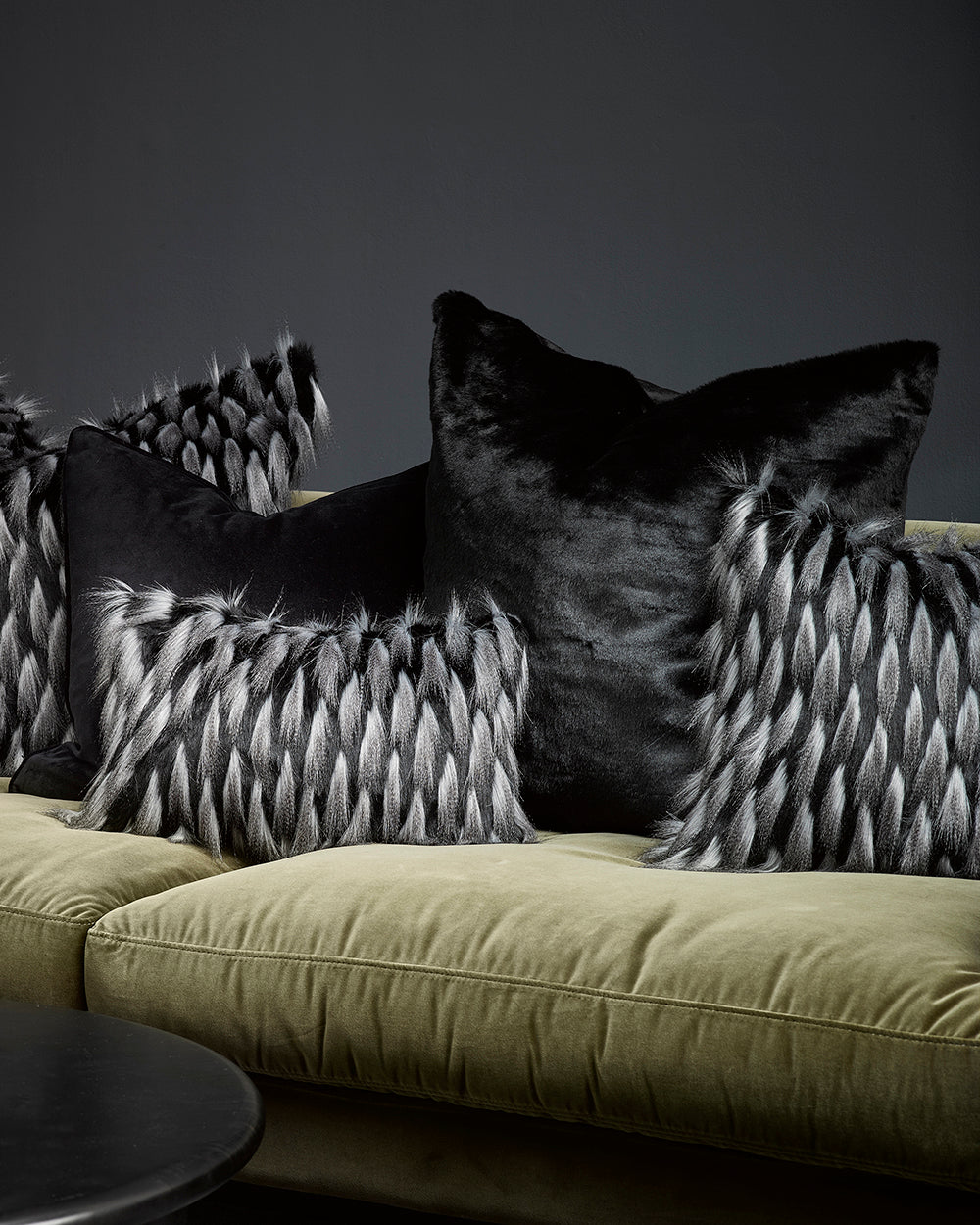 Heirloom Black Panther Cushions in Faux Fur are available from Make Your House A Home Premium Stockist. Furniture Store Bendigo, Victoria. Australia Wide Delivery. Furtex Baya.