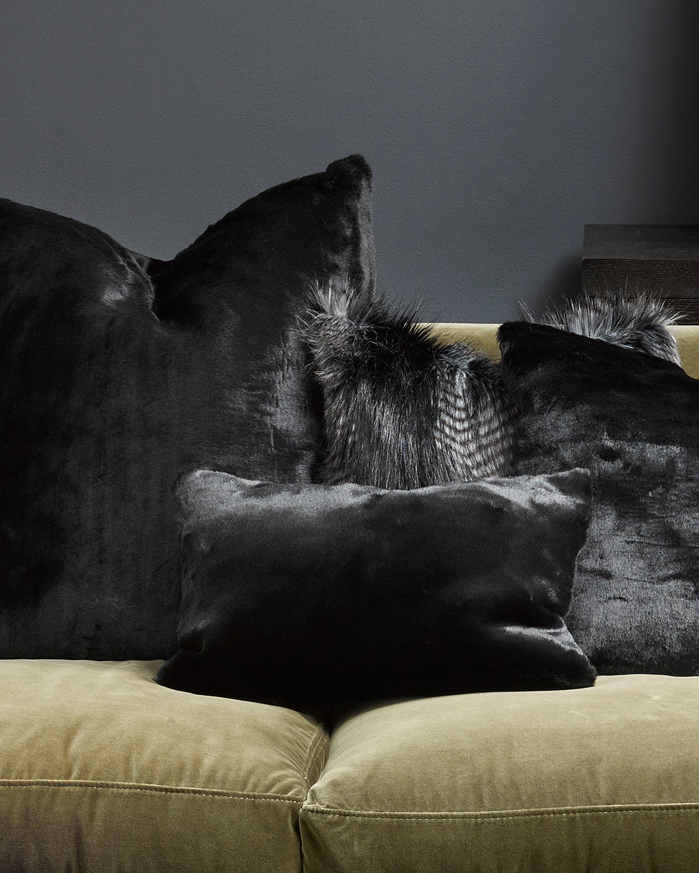 Heirloom Black Panther Cushions in Faux Fur are available from Make Your House A Home Premium Stockist. Furniture Store Bendigo, Victoria. Australia Wide Delivery. Furtex Baya.