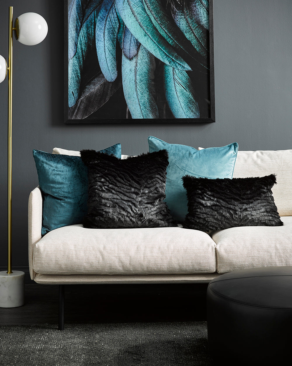 Heirloom Black Tiger Cushions in Faux Fur are available from Make Your House A Home Premium Stockist. Furniture Store Bendigo, Victoria. Australia Wide Delivery. Furtex Baya.