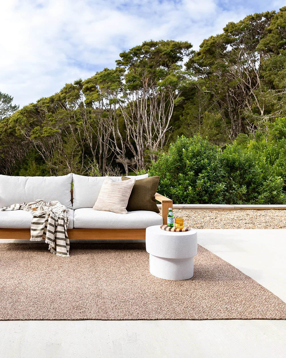 Burleigh Outdoor PET Rug from Baya Furtex Stockist Make Your House A Home, Furniture Store Bendigo. Free Australia Wide Delivery.